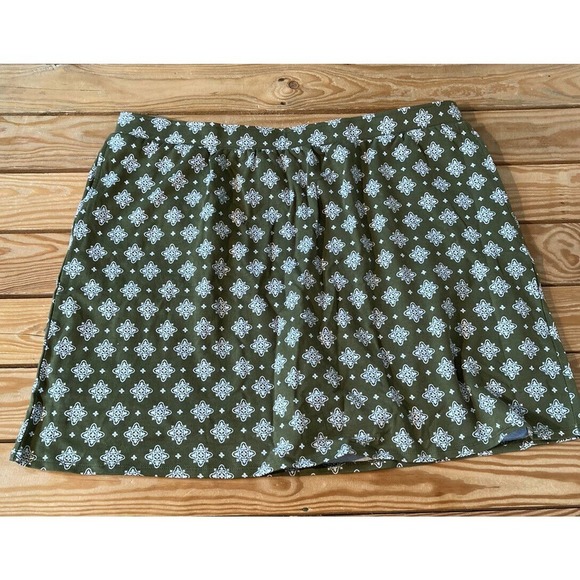 NEW LOGO by Layers Lori Goldstein Printed Knit Skort Size XL Women’s Green - Picture 1 of 7